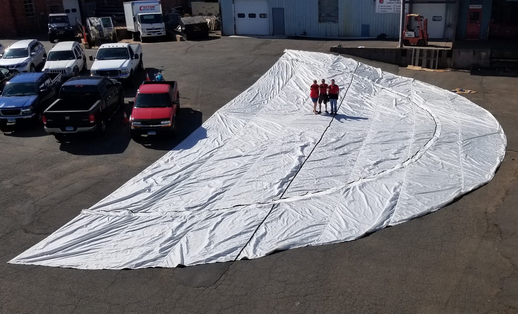 Airbag Tarps for Water Tower Complete Containment Tarps for painting and blast media
